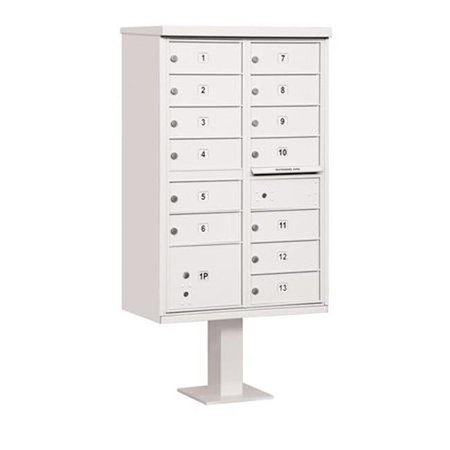SALSBURY INDUSTRIES Salsbury Industries 3313WHT-P Cluster Box Unit - 13 B Size Doors - Type IV - White - Private Access 3313WHT-P